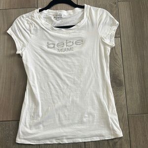 Bebe rhinestone tee Y2K